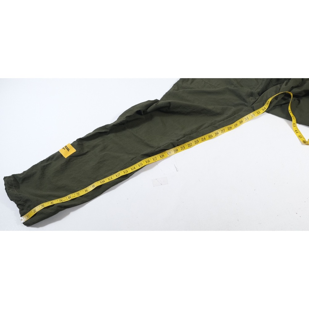 Sumthn Official Pants Mens XL Green Nylon Track Joggers Streetwear Logo Patch - Picture 5 of 6
